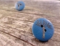 Preview: Baum Knopf Ohrstecker Holz Button wood tree blau